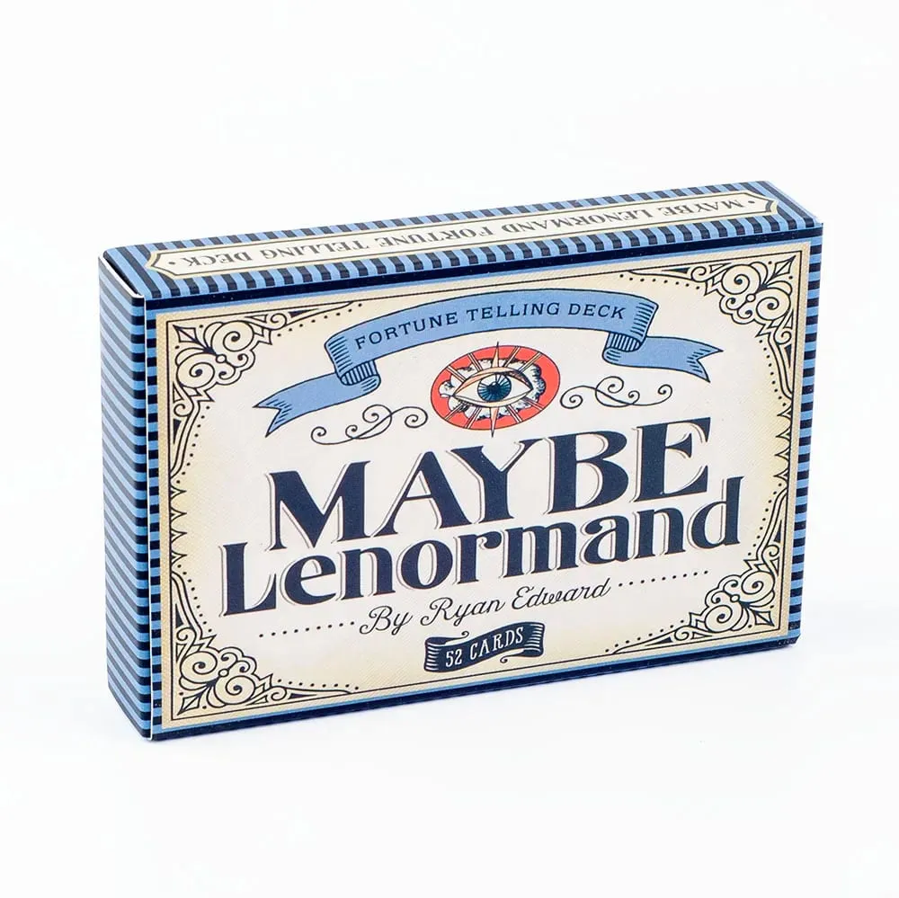 Maybe Lenormand 52 Cards Deck - Αρχάριος-Friendly Fate Divination Tarot for Fortune Telling Party Επιτραπέζιο παιχνίδι 9,7x6,3cm