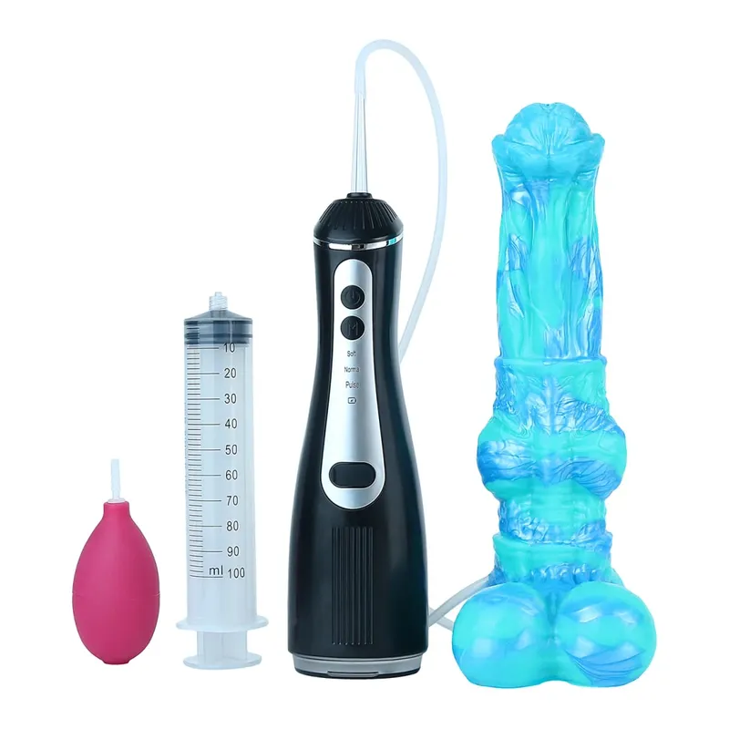 矽膠電動噴射幻想假陽具帶吸盤前列腺按摩器射精陰莖性玩具女式男式
