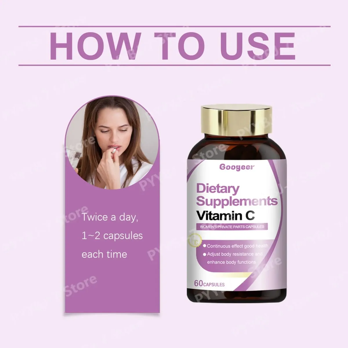 Vitamin C Capsules 60 Count Daily Nutrition Supplement Convenient Format for General Wellness and Healthy Lifestyle Support — image 7