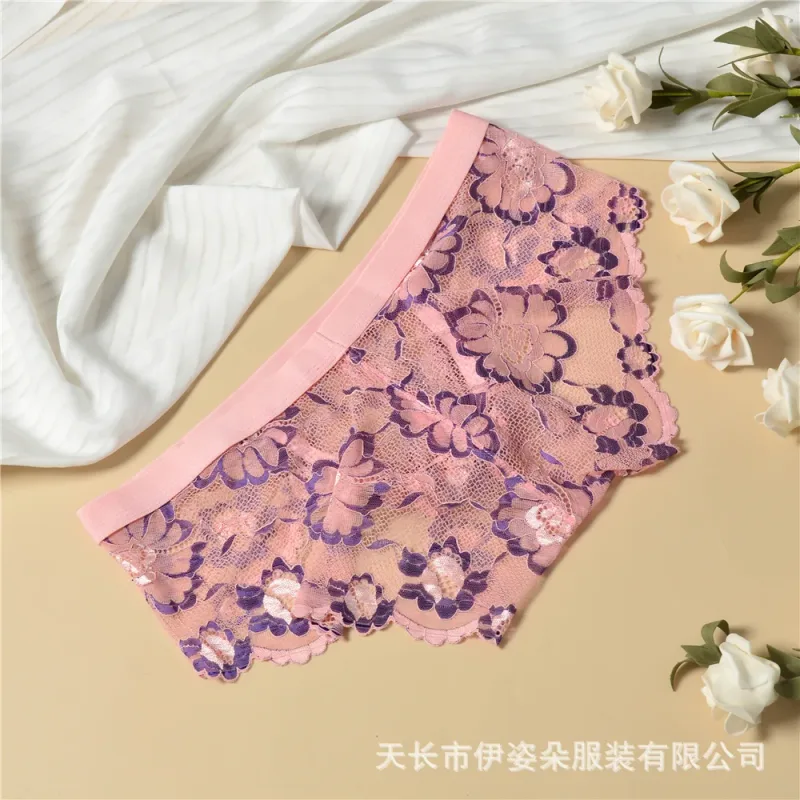 Lace Sexy Underwear Smooth Mens Pouch Panties Perspective Thin Floral Man Briefs Temptation Mesh Low Rise Breathable Underpants — image 14