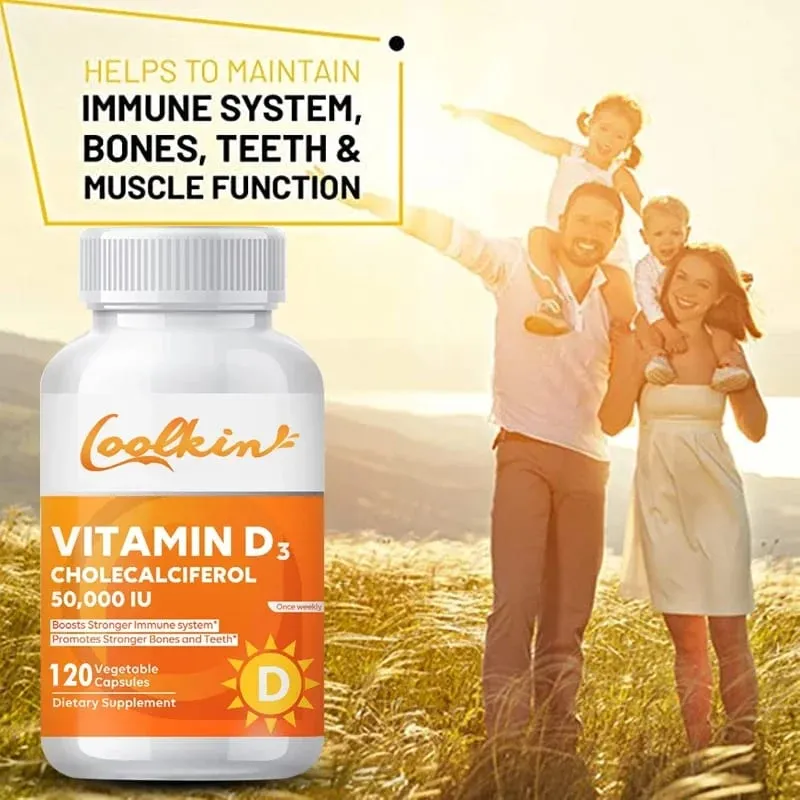 Vitamin D3 5000IU Rich in Vitamin D for Healthy Antioxidants Supporting Immune System Function - 120 Capsules Non-GMO — image 5