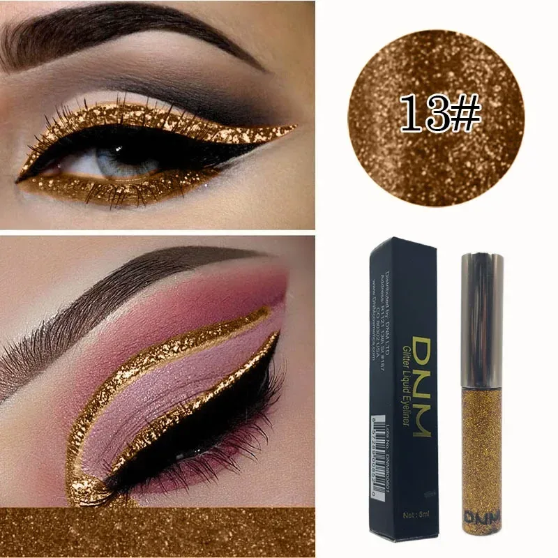 16 Colors Diamond Liquid Eyeliner Professional Silver Green Shiny Eyes Flash Long-lasting Liquid Glitter Eye Liner Beauty Makeup