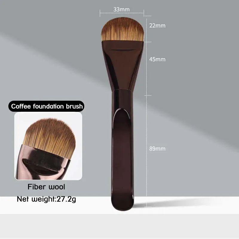 1pcs Ultra Thin Foundation Brush Tongue-Shaped Seamless Concealer Flat Head Soft Hair Beauty Tools Makeup Brushes Mask Brush