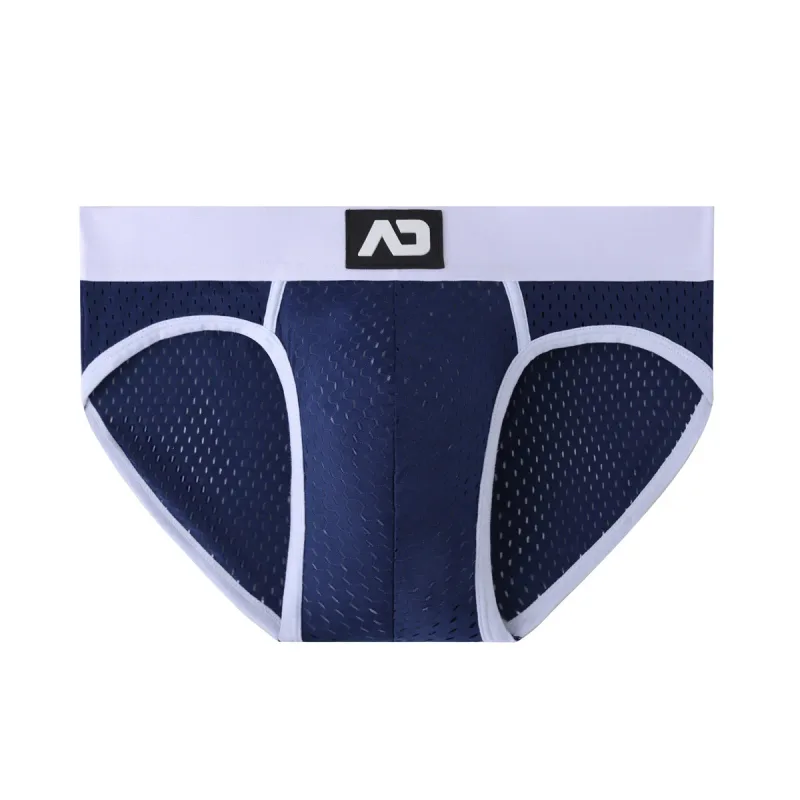 2026 solid color new men's low waist through mesh breathable briefs addicted underwear AD4-M388 — image 20