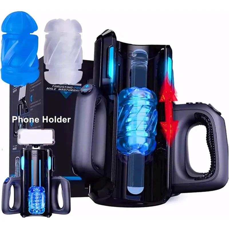 Thrusting High Speed Male Masturbator Machine Automatic Telescopic Masturbation Cup Handsfree Sex Toys for Male Masturbator — image 9