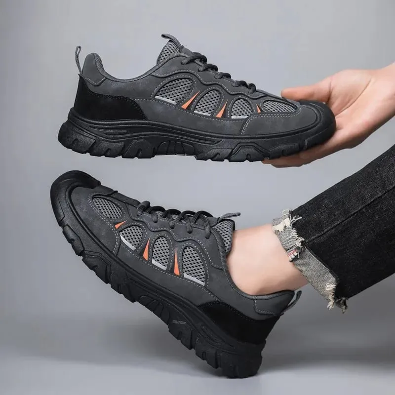 2026 men's casual sports shoes thick soled mesh breathable hiking shoes outdoor running shoes — image 3