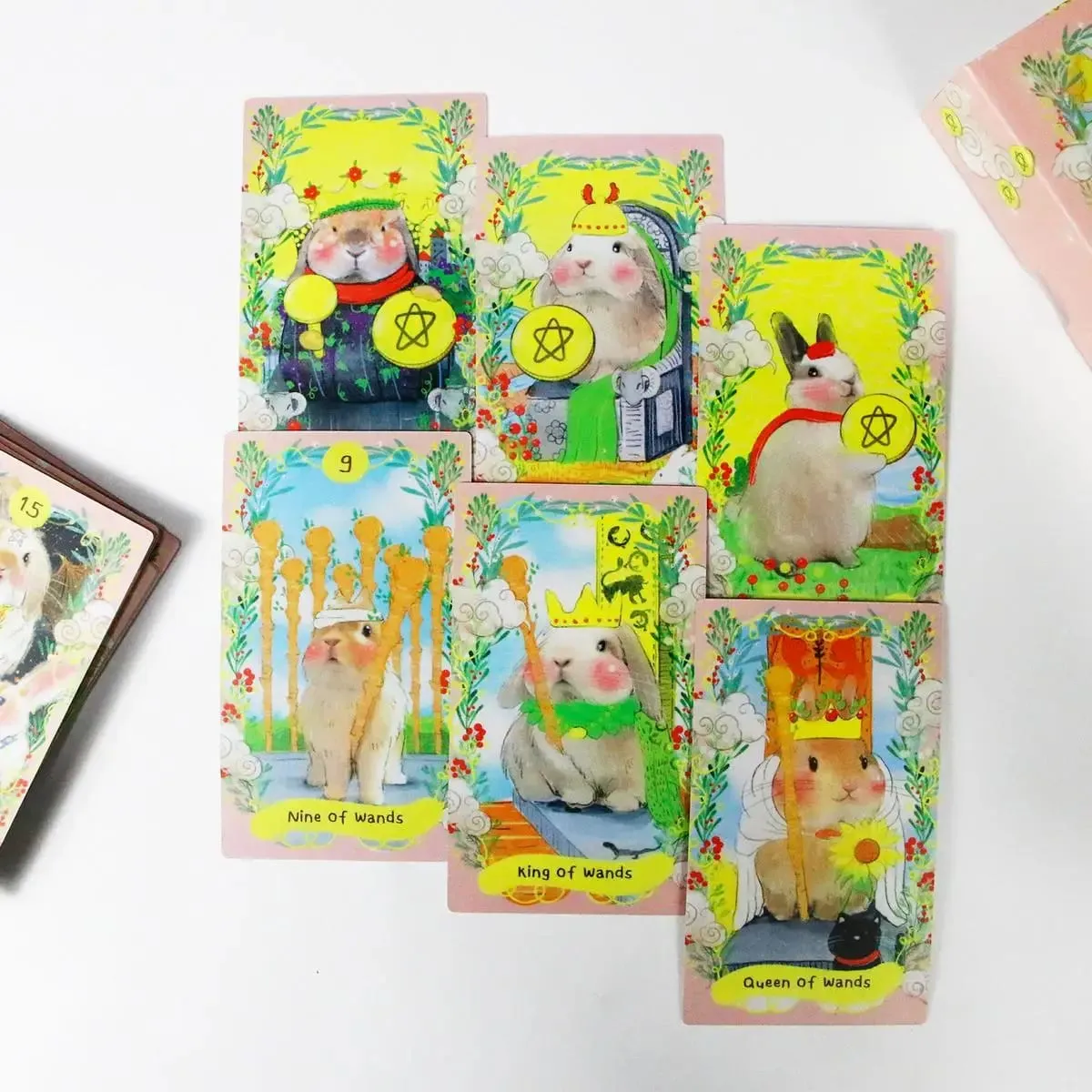 Chubby Bunny Tarot 12*7cm A 78-card Deck Featuring Cute Bunnies 2.75 X 4.75'' Packaging Rigid Box — image 7