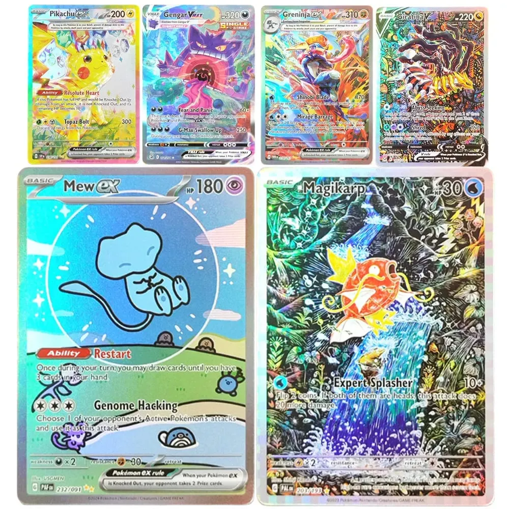 Pokemon Card PTCG Foil Proxy English Gengari Rayquaza Vmax Giratian Lugia V Mew Latias Latios EX Collectibles Trading Card Game — image 1