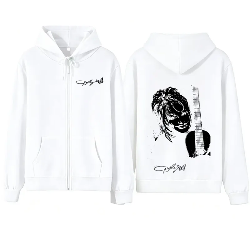Dolly Parton Country Music Guitar Zipper Hoodies Men Women Fashion Long Sleeve Oversized Zip Up Hooded Sweatshirts Jackets Coats — image 9