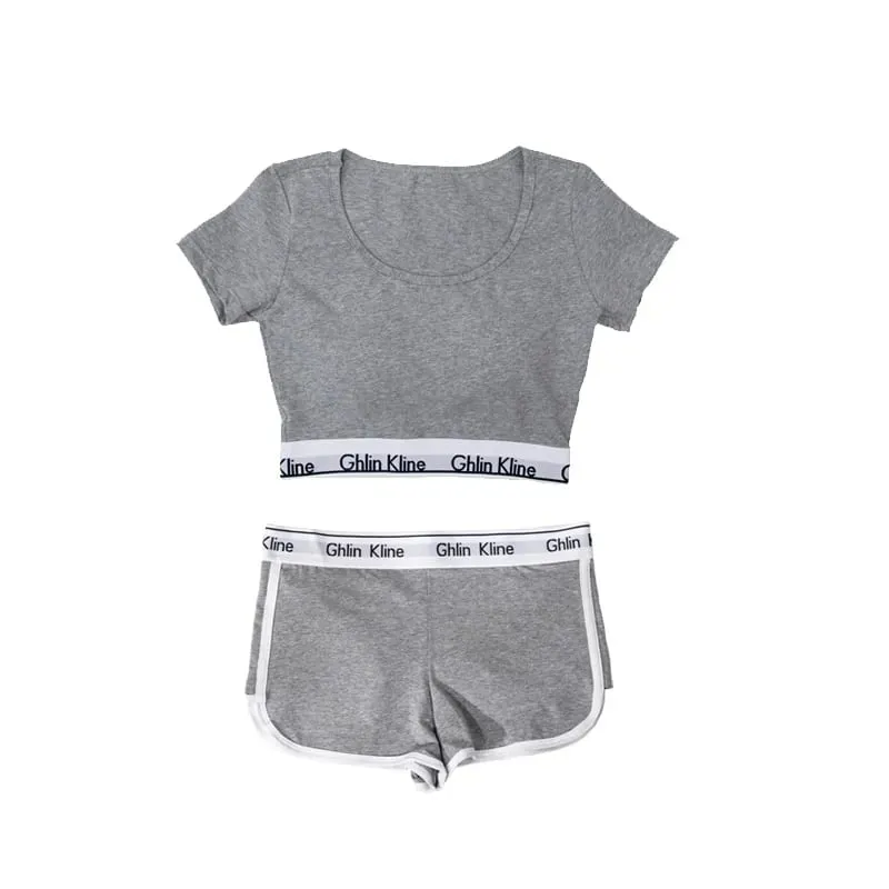 Women's Comfortable Breathable Sports Vest with Padding And Cotton Underwear Fitness Running Underwear Set — image 14