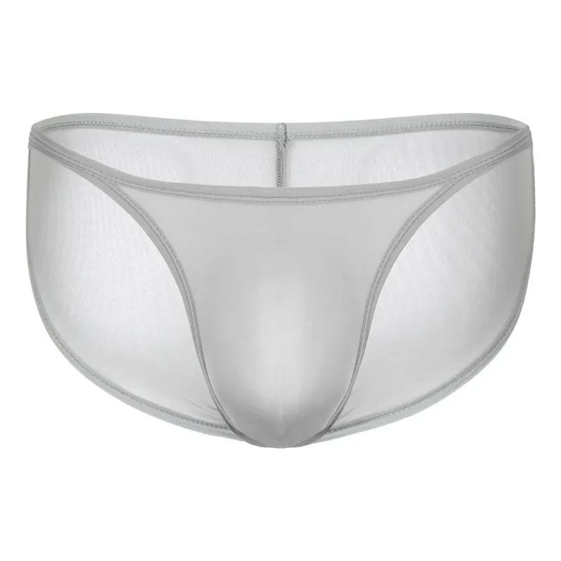 Men's Underwear Transparent Breathable Panties Male Low-waist High Fork Briefs — image 15