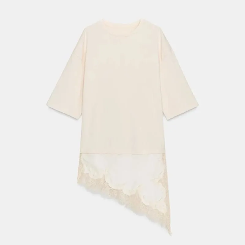 Elegant Lace Patchwork Short Dress Women See Through High Collar Flare Sleeve Party Dresses 2025 Autumn Lady Evening Robes — image 8