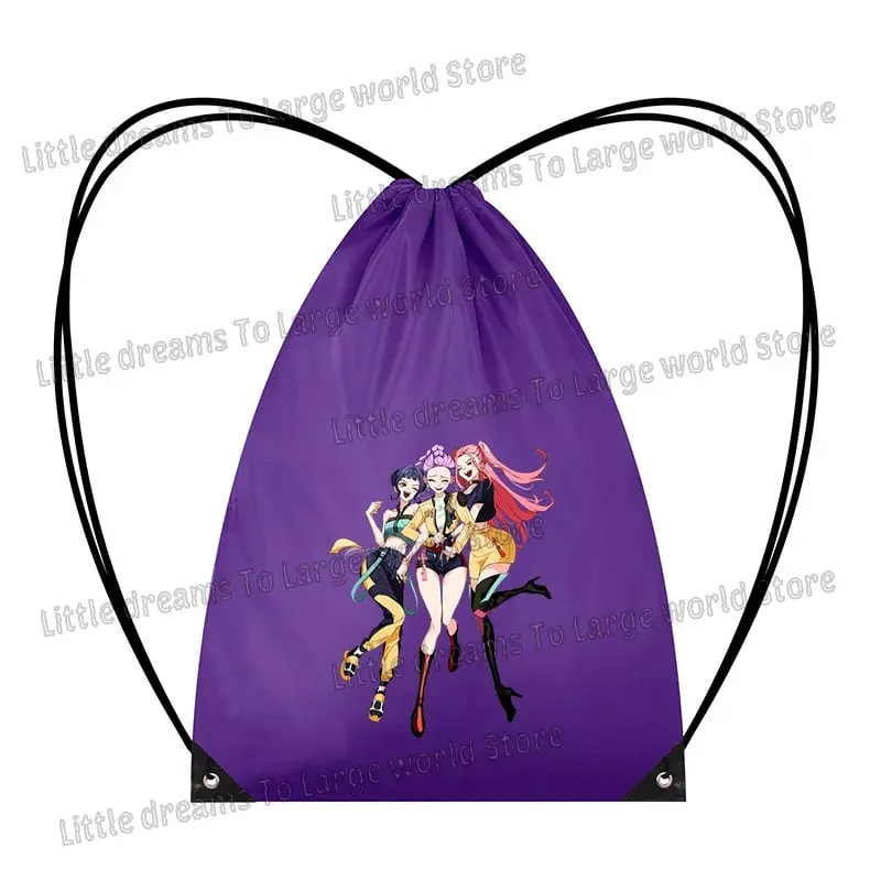 Anime Figure Drawstring Bag Portable Backpack Large Capacity Gym Sports Clothes Organizer Storage Pouch Bundle Pocket Women Gift — image 11