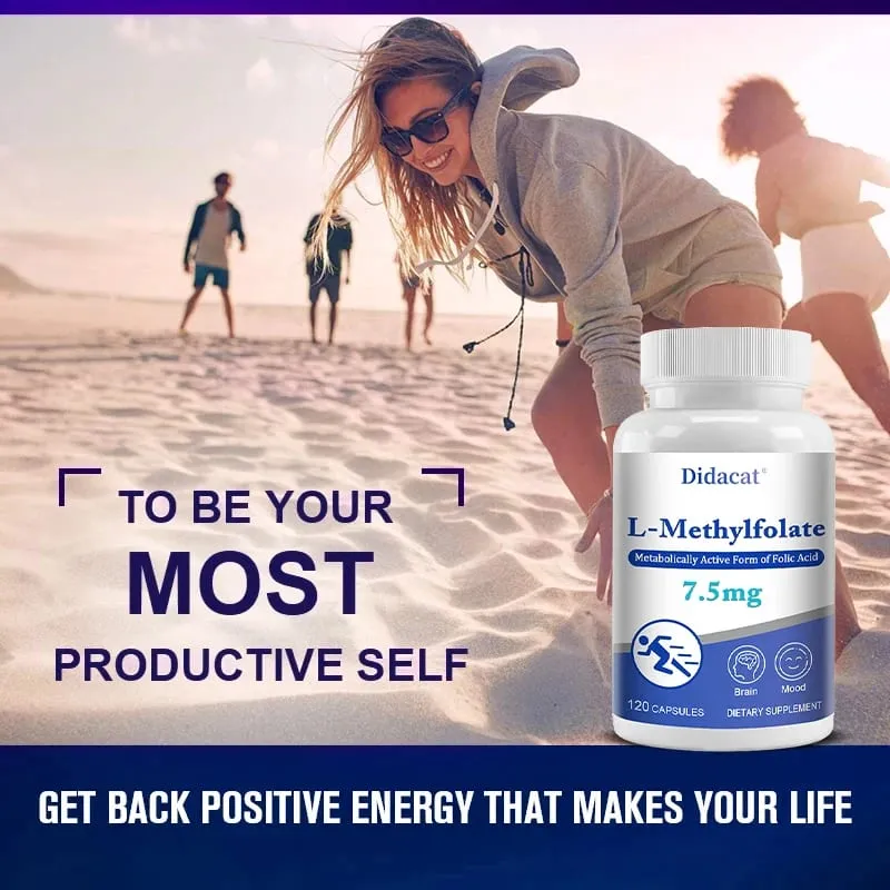 7.5 Mg L-Methylfolate - Professional Strength Active Methyl Folate Supplement for Brain Support Balanced Mood + Immune Health — image 2