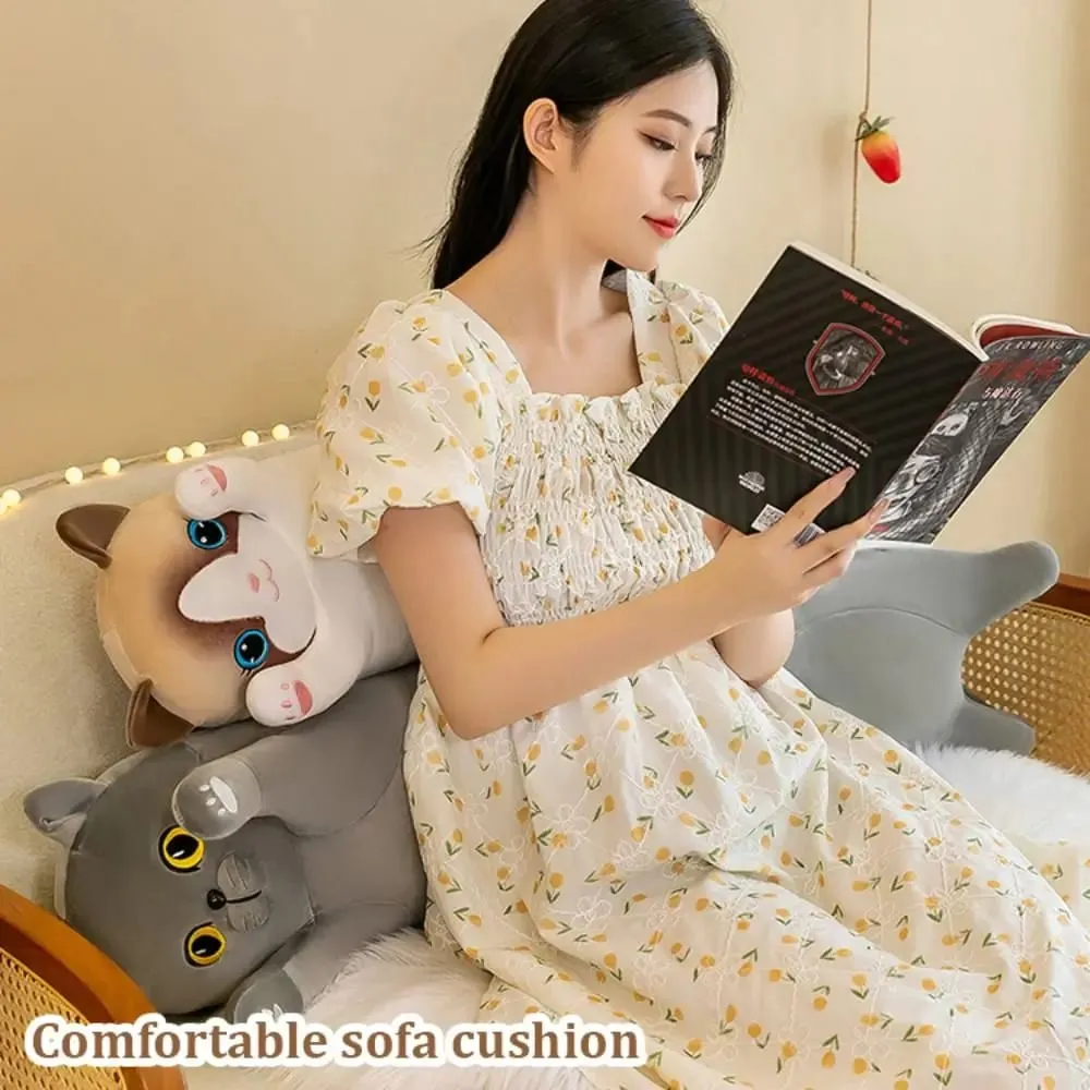 Cute 50/70cm Cat Plush Toy Squishy Soft Sleeping Throw Pillow Creative Lovely Stuffed Animal Birthday Gifts — image 7