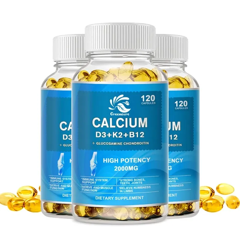 Calcium Vitamin D3 Plus with B12 K2 - High Potency Food Based Immune - Support Bone Health & Mood Balance Supplement — image 8