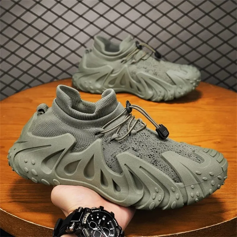 Men's mesh casual sneakers four seasons breathable light soft-sole anti-slip comfort walking shoes outdoor sports running shoes — image 2