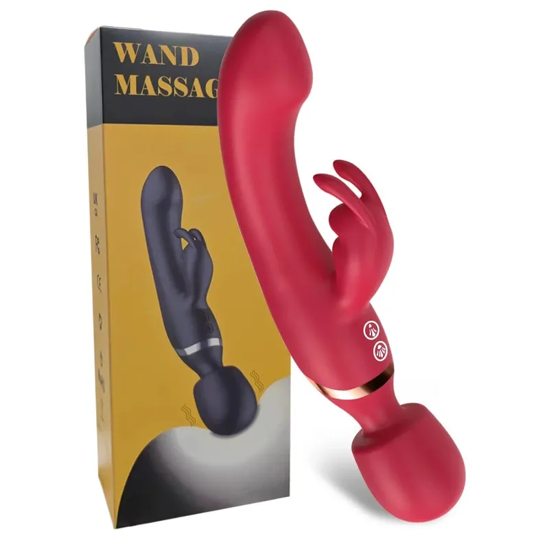 3 IN 1 Rabbit Vibrator AV Sex Machine 10 Vibrating Modes Magic Wand Clit Stimulator G Spot Vagina Massager Sex Toy For Couples