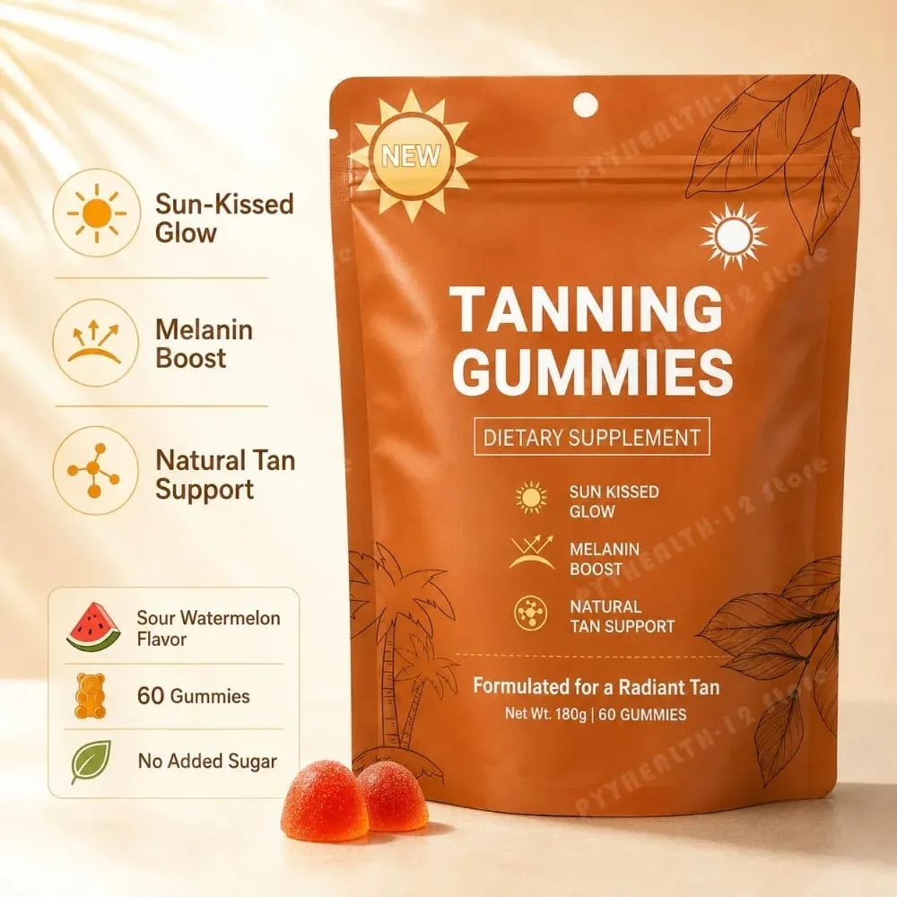 Tanning Gummies for Women Sunless Bronzing Glow Support Vegan Sugar-Free Non-GMO Astaxanthin & Lycopene 60 Count — image 2
