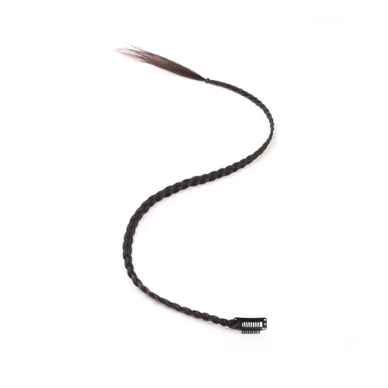 Estensioni clip-in sintetiche da 5 pezzi / lotto per le donne Coda di cavallo Arcobaleno Estensione dei capelli treccia 22 '' Ombre Parrucchino Treccia con clip — image 19