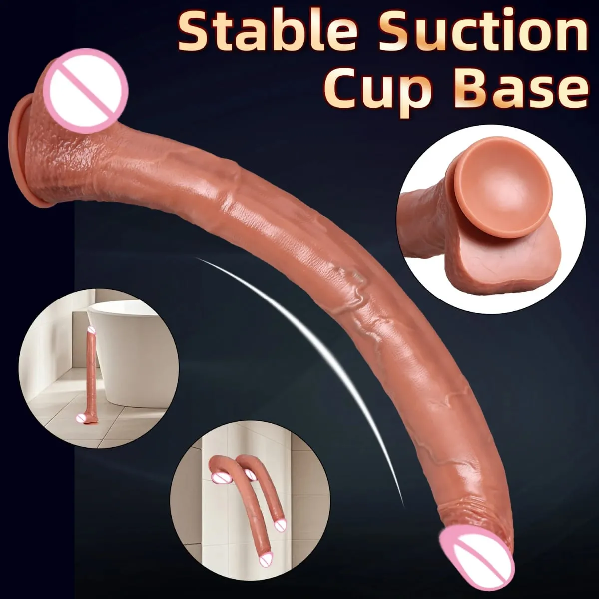 Super Long Artificial Penis Realistic Dildo Man Genitals Penetration Anal Sex Toy Female Vaginal Masturbation Suction Cup Dick