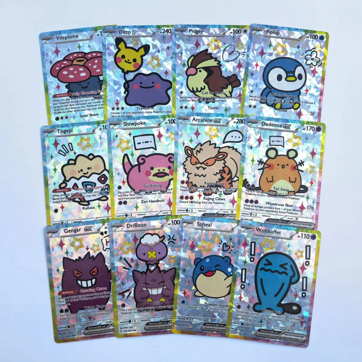 Shiny 55Pcs Cute DIY Card Pokemon Holographic Anime Version Classical Collection Cards Gengar Charizard — image 5