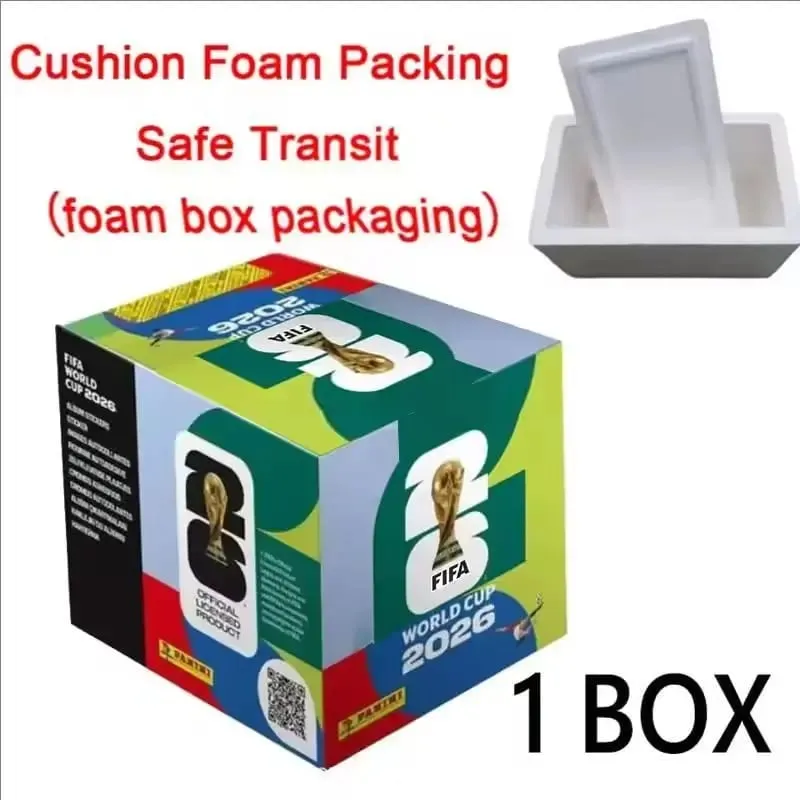 Collection officielle d'autocollants Panini de la Coupe du monde 2026 Jeux de cartes mystère Joueur de football à collectionner Pack aveugle Cadeau souvenir pour fan.