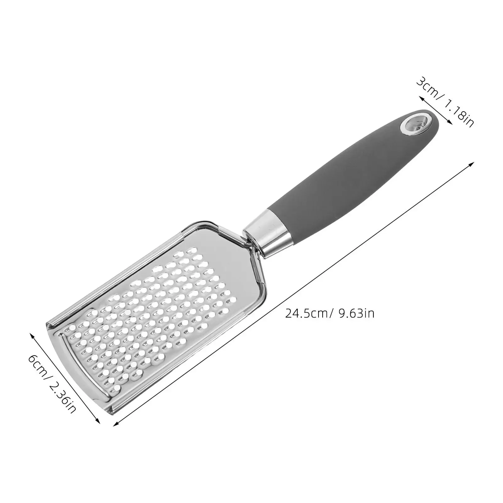 Stainless Steel Grating Utensil Flat Handheld Grater Multi Purpose Kitchen Tool Cheese Vegetable Fruit Ginger Zester Household