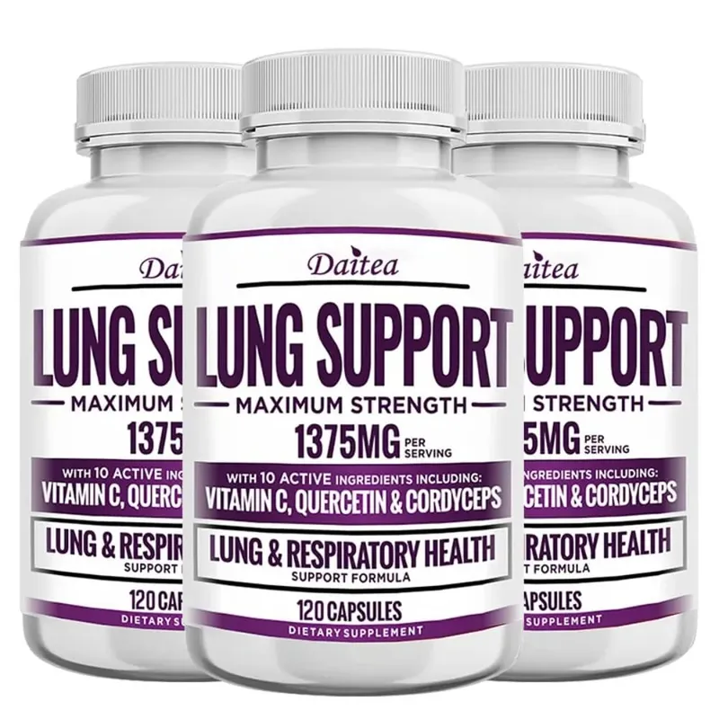 Lung Support Supplement for Lung Cleanse & Detox with Quercetin Bromelain Vitamin C & Cordyceps for Lung Respiratory Support — image 9