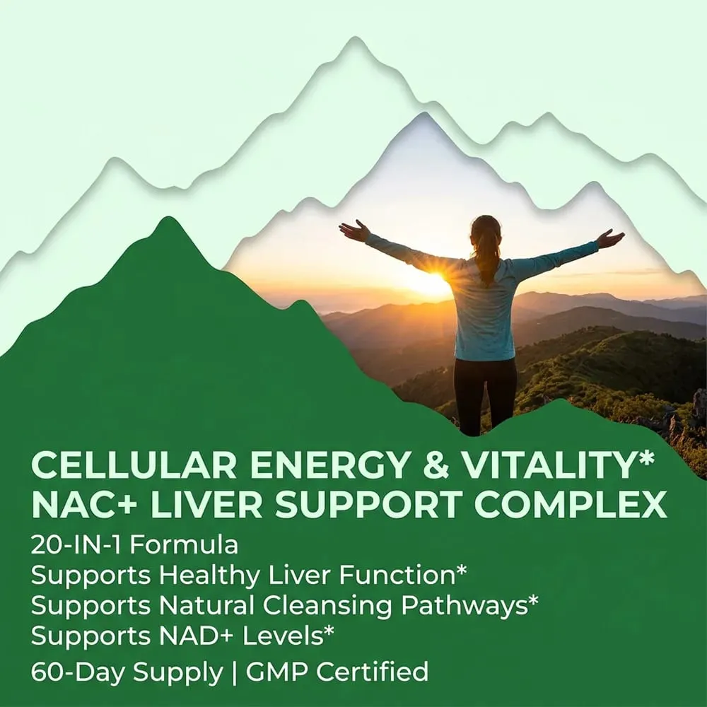 NAC & Milk Thistle Complex Capsules Supports Liver Cleanse & Repair Detox Digestive Health Cellular Health & Immune Wellness — image 7