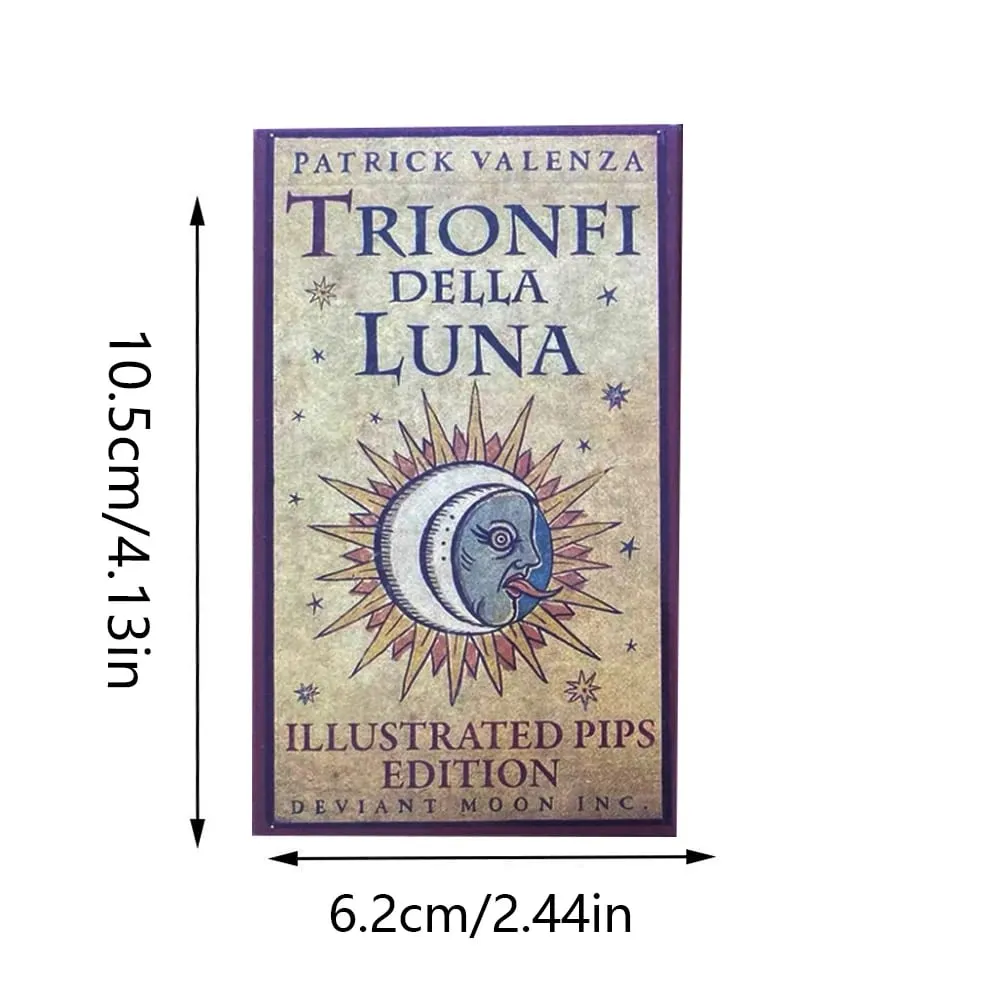 Trionfi della Luna Tarot 78 Card Deck with PDF Guidebook Fortune Telling Card Game Travel Cersion Reversed Chakra Planet Zodiac — image 6