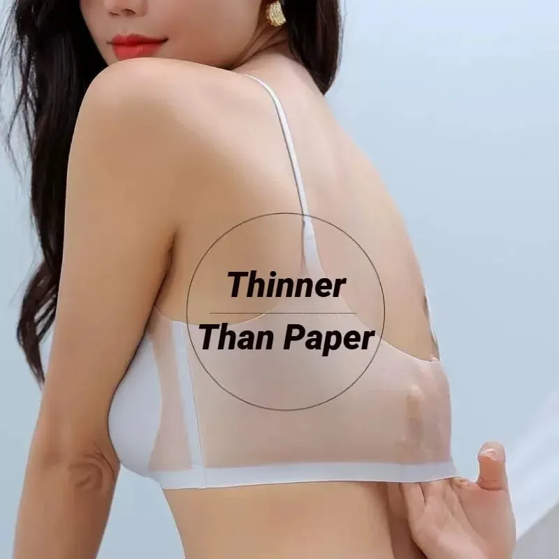 2026 Ultra-Thin Breathable Ice Silk Bra Lingerie Women'S Seamless Back Halter Vest Wraps Small Breasts Sexy And Comfortable Top — image 6