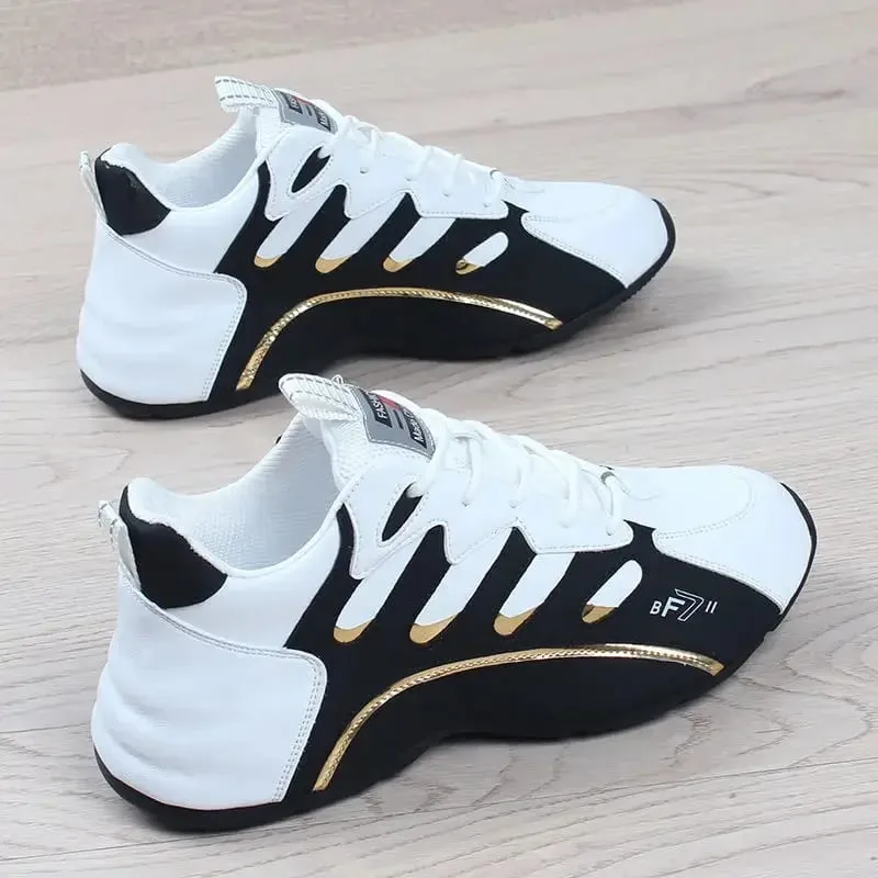 Men New Fashion Casual Sneakers for Light Soft Breathable Vulcanize Shoes High Quality Soft Leather Sneakers Zapatillas De Mujer — image 3
