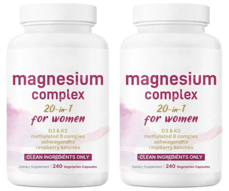 Magnesium Complex for Women Capsules with D3 K2 B12 Biotin & Ashwagandha for Energy Calm & Wellness Support 240 Capsules — image 8