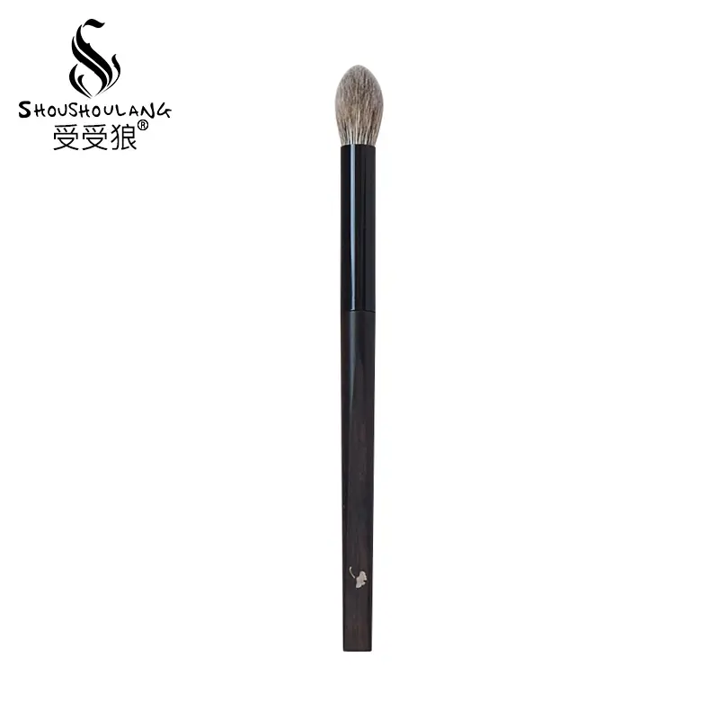 Shoushoulang Hand Crafted Makeup Brush Tapered Eye Shadow Blending Brush S1 Goat Squirrel Hair Ebony Wood Handle Makeup Brushes