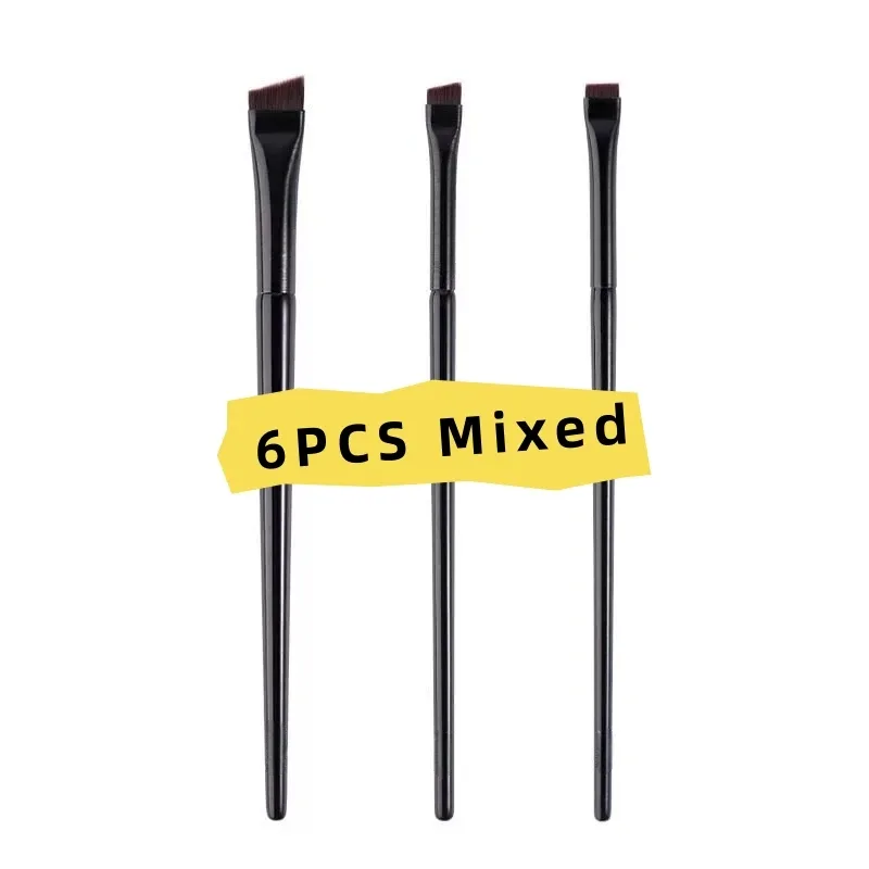 3/6/9/15/30PCS Ultra Thin Blade Eyeliner Brush Set Fine Angle Flat Eyebrow Brush Under The Eyes Flat Head Precise Detail Brushes — image 8
