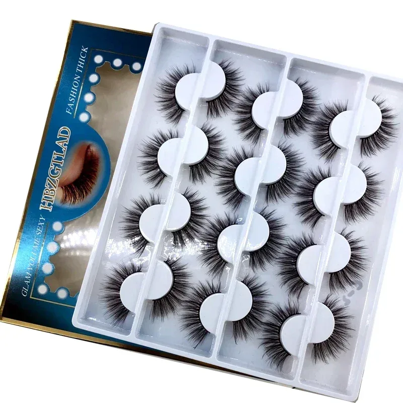 12 pairs of Multipack 3D mink false eyelashes handmade soft and fluffy natural eye makeup tool
