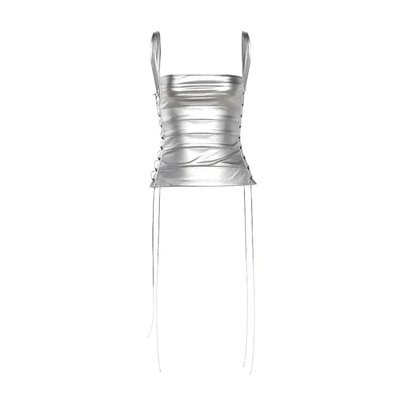 Women Bandage Cami Top Horizontal Striped Stretch Bandage Sleeveless Spaghetti Strap Bodycon Tank Top Elegant Party Summer Tops — image 14