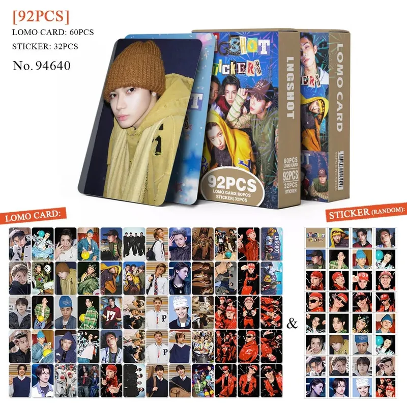 60pcs LNGSHOT New Album SHOT CALLERS Photocards Stickers Kpop Merch Lomo Cards Set Fans Collection Cards Giftsi — image 9