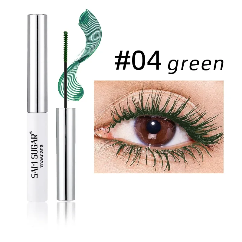 Colorful Slender Mascara Waterproof Fast Drying Curling Eyelashes Multicolor Lashes Makeup Long Lasting Blue Green Cosmetics — image 11