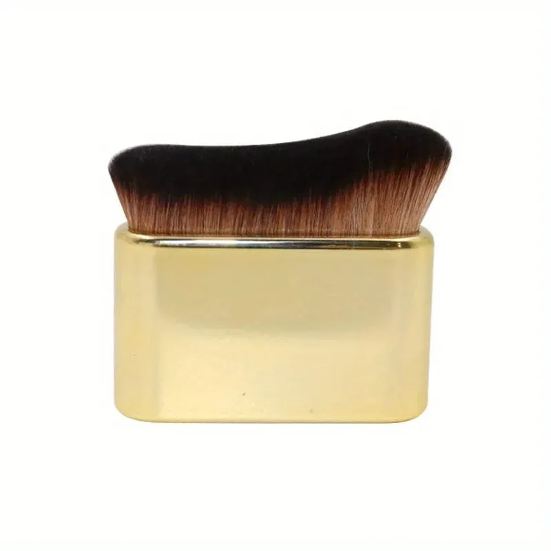 1PC Golden Large Self Tanning Blend Brush Professional Kabuki Brushes Powder Foundation Blusher Shadow Bronzer FaceandBody Brush