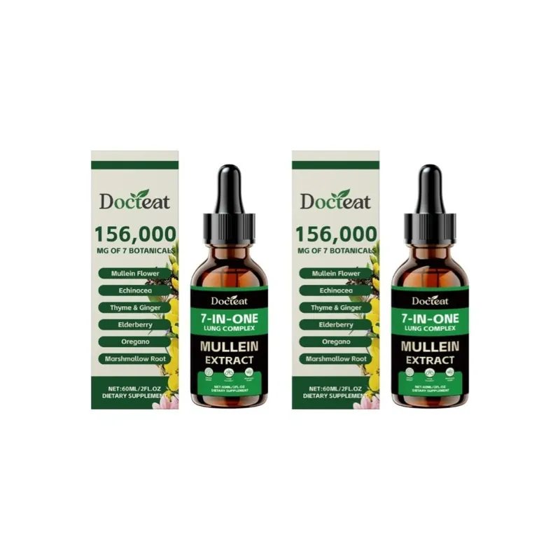 Docteat 7-in-1 Lung Complex Drops 60 Ml Net Dropper 1 Ml Serving with Mullein Elderberry Marshmallow Airway Comfort Support — image 8