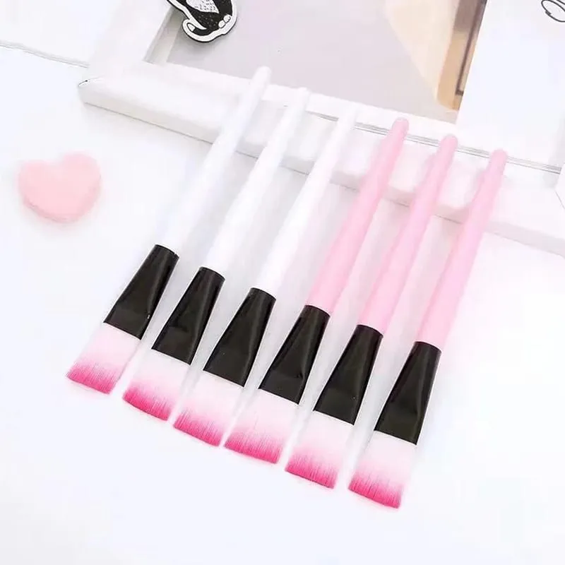 10Pcs Facial Mask Brush Makeup Brushes Eyes Face Skin Care Masks Applicator Cosmetics Mask Brush Tools Pink Handle. — image 1