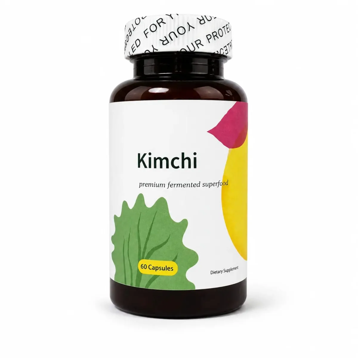 Kimchi Capsules 1500mg Fermented Superfood 60 Caps Gut Health Digestive Support Vegan Non-GMO Cabbage Ginger Dietary Supplement — image 8