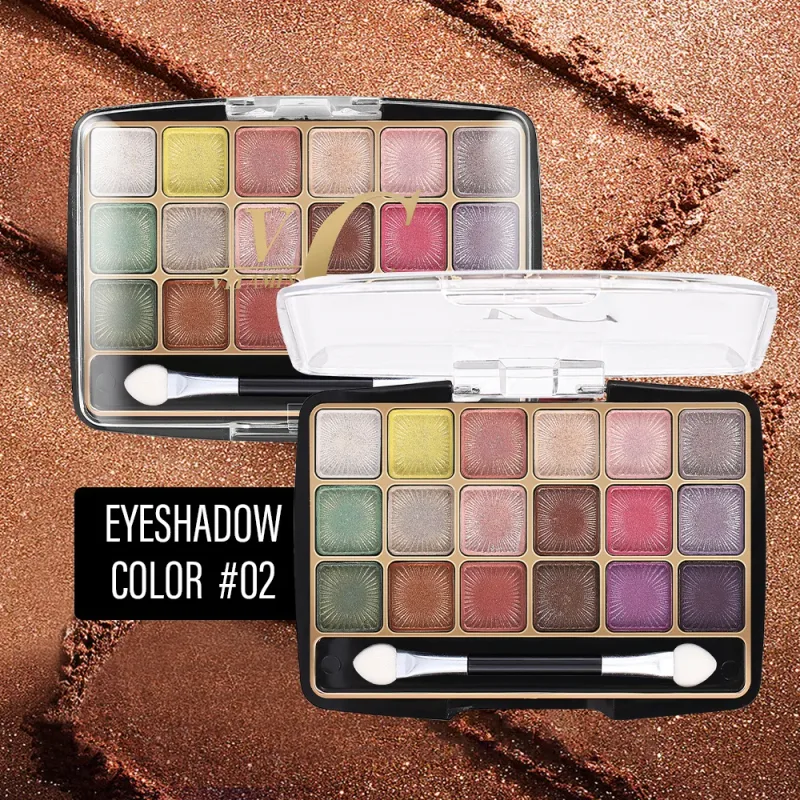 18‑Colors Shimmer Matte Eyeshadow Palette with Double‑Ended Eyeshadow Brush Multi‑Tone Earth Tone Glitter Eye Makeup Palette — image 8