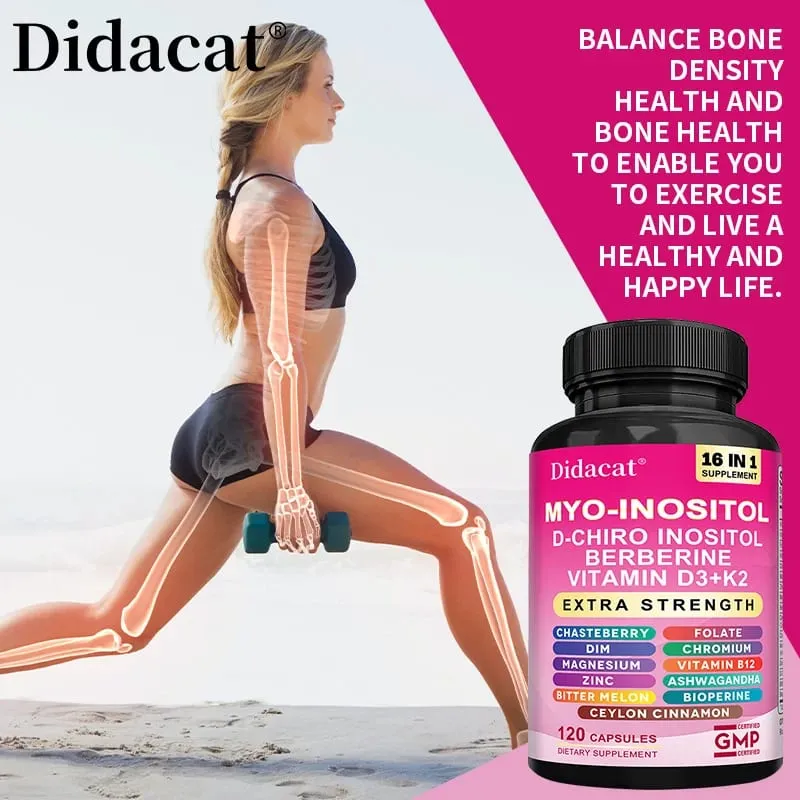 Myo Inositol Complex Capsules D-Chiro-Inositol & Vitamin D3 K2 Natural Daily Wellness Mood Relaxation & Body Vitality Support — image 3