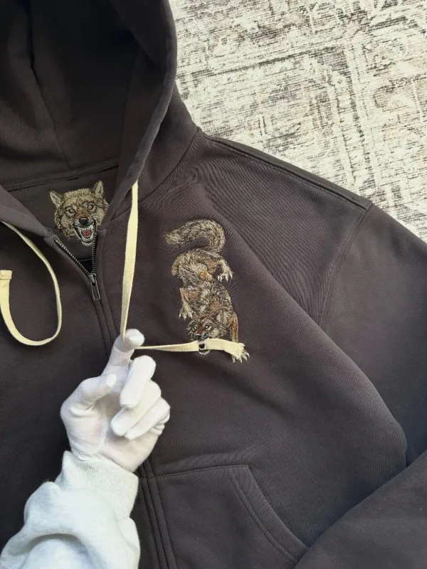 Sweat à capuche Vintage imprimé ours pour hommes, rétro vert, Patch à carreaux, pull à capuche, décontracté, Streetwear, manches longues, haut pour femmes
