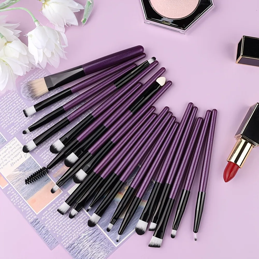 20pcs Eye Makeup Brush Set Portable Soft Makeup Brushes Beauty Tools Foundation Eyeshadow Eyeliner Brush Multi-function Beginner — image 6