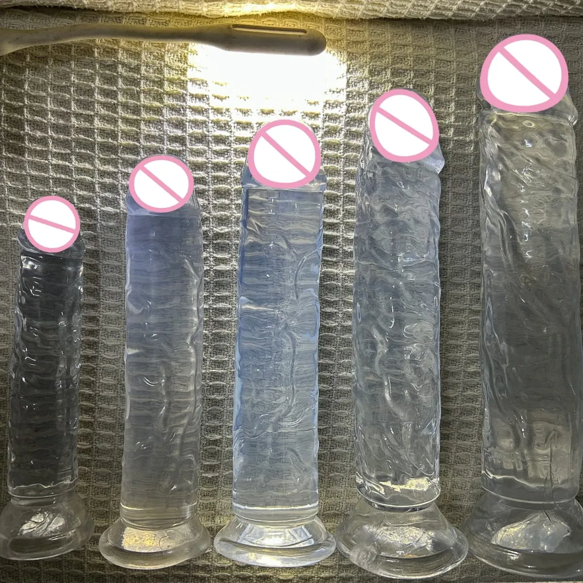 廉價 5 色小型透明假陽具吸盤果凍迪克女式色情肛交玩具柔軟陰蒂陰道自慰器陰莖 — image 6
