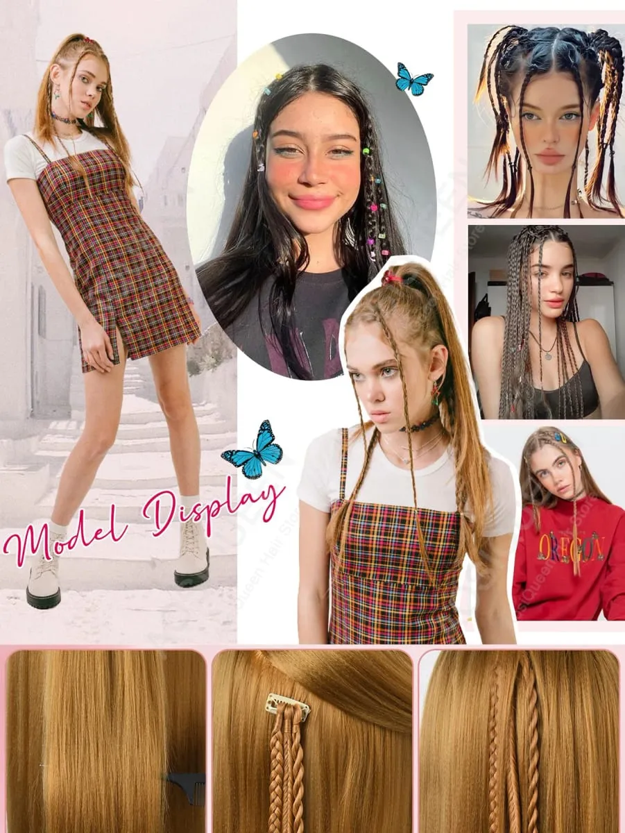 Synthetic 1/2pcs Braid Wig With Strong BB Clip Lightweight Box Braid Ponytail Hair Piece for Women — image 7